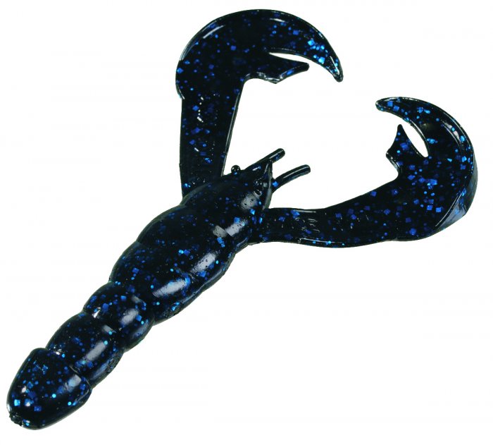 Strike King Rage Craw 4in 7ct Black Blue Flake