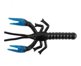 Zoom Lil Critter Craw 4in 12/bag Black/Blue Claw