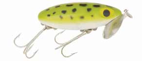 Arbogast Jitterbug 3/8oz Frog White Belly