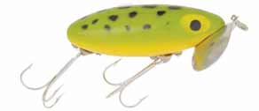 Arbogast Jitterbug 5/8oz Frog Yellow Belly