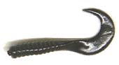 Action Bait 3in Curly Grubs 25pk Black