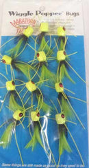 Betts Wiggle Popper Chartreuse/Black Size 10 12/card