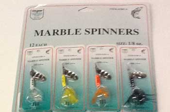 FJ Neil Marble Spinners 1/8oz Assorted 12/cd