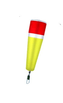 Comal Weighted Poppin Float w/Swivel 3in Red/Yellow 12ct