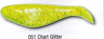 Luckie Strike Shad Minnow 4" 10ct Chart Glitter