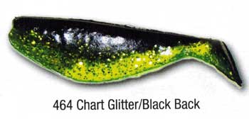 Luckie Strike Shad Minnow MC 2" 100ct Chart Glitter/Black Back