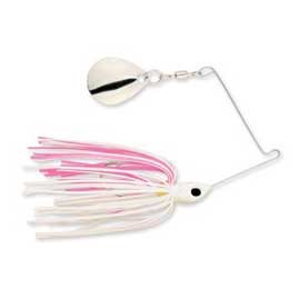 Micro-King Spinnerbait / White Head Pink/White Skirt