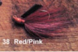 Arkie Bucktail 1/4oz 6/cd Red w/Pink