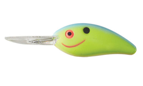 Bomber Fat Free Shad Jr 5/8 21/2in 8-12ft Chartreuse Blue