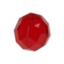 Top Brass Glass Beads 8mm 20ct Red Flash