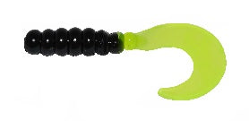 Big Bite Fat Grub 2" 100ct Black/Chartreuse