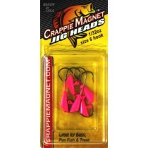 Leland Crappie Magnet Replacement Heads 5ct 1/32oz Pink