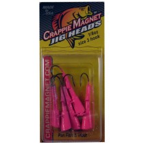 Leland Crappie Magnet Replacement Heads 5ct 1/8oz Pink