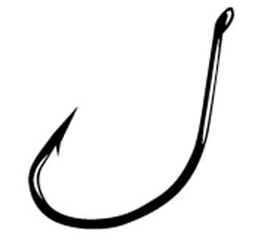 Gamakatsu Drop Shot Hook Black 25ct Size 1/0