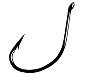 Gamakatsu Drop Shot Hook Black 25ct Size 2/0