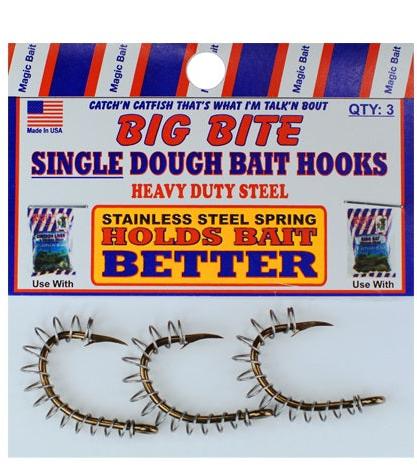 Magic Bait Snelled Spring Dough Bait Hook 4ct