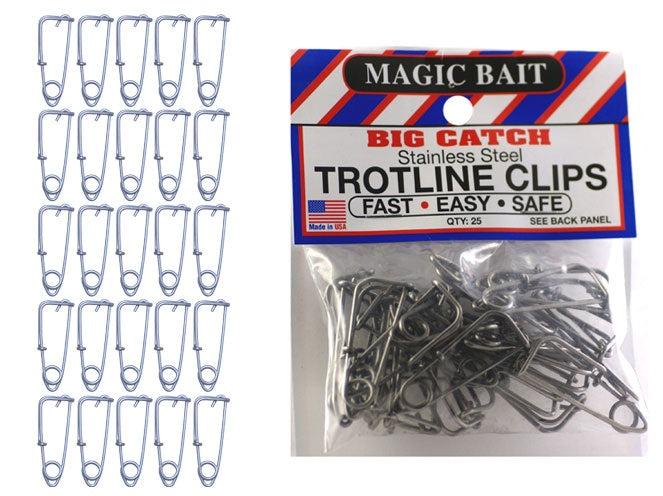 Magic Bait Stainless Trot Line Clips 25pk