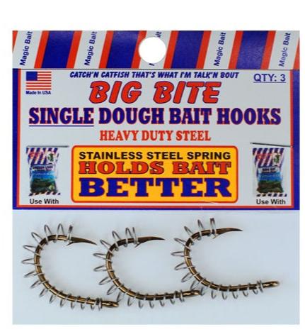 Magic Bait Single Spring Dough Bait Hook 4ct