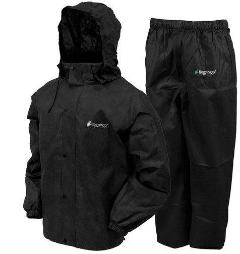 Frogg Toggs All Sport Rain Suit Black Size Large