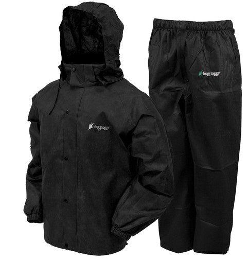 Frogg Toggs All Sport Rain Suit Black Size Medium