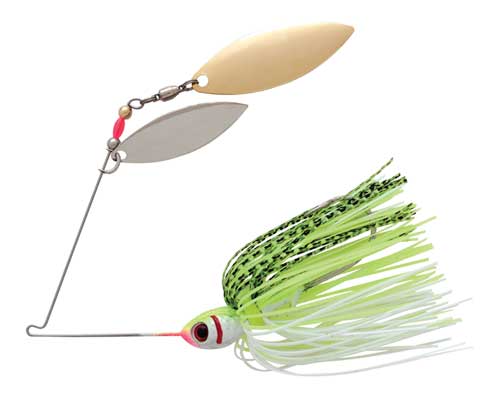 Booyah Blade 3/8oz Double Willow Chartreuse/White Shad