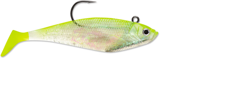 Storm WildEye Swim Shad 2" 1/8oz 3ct Shiner Chartreuse Silver