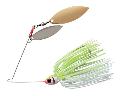 Booyah Blade 3/8oz Double Willow White/Chartreuse