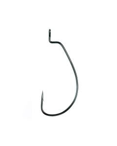 Eagle Claw Lazer Worm Hook Wide Gap PBlack 6ct Size 2/0