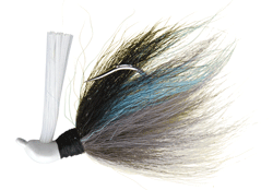 Booyah Bucktail Jig 1/8oz White Aqua Shad