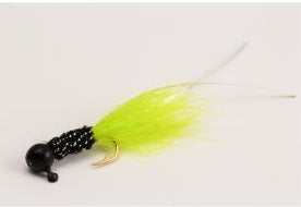 Slater Original Jig 1/32 Black/Black/Chartreuse #6 Hook 2pk