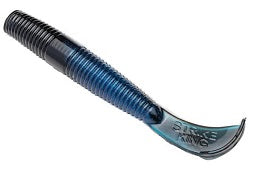 Strike King Rage Ned Cut-R Worm 3in 9pk Black Blue Swirl