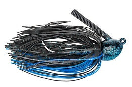 Strike King Hack Attack Fluro Jig 3/8oz Black/Blue