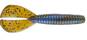 Strike King Rage Twin Tail Menace Grub 4in 8ct Blue Craw Red Flake