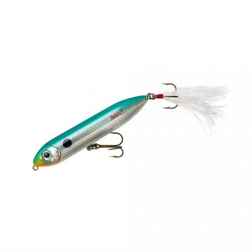 Heddon Super Spook Jr Feathered 3.5in 1/2oz Lake Fork Shad