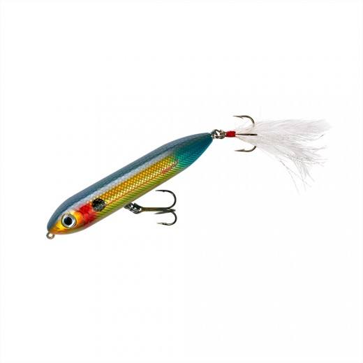 Heddon Super Spook Jr Feathered 3.5in 1/2oz Wounded Shad