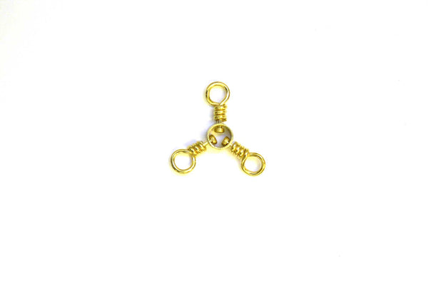 Eagle Claw Swivel-Brass 3-Way 12ct/12pk Size 6