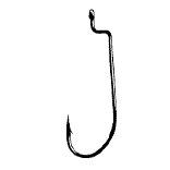 Gamakatsu Offset Worm Hook Black Size 3/0 5ct