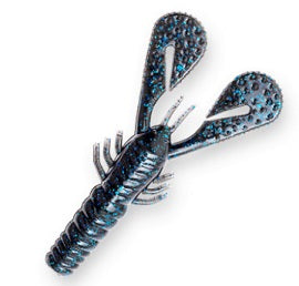 Z-MAN Turbo CrawZ 4in Black/Blue Flake 6pk