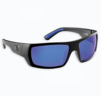 Flying Fisherman Sunglasses Sargasso Matte Black Smoke- Blue Mirror