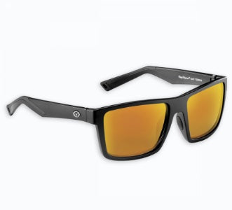 Flying Fisherman Sunglasses Swirl Matte Black-Red Mirror