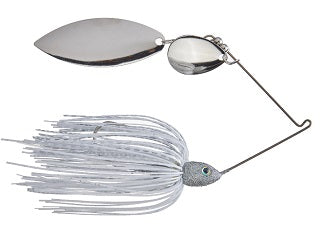 Tour Grade Spinnerbait 3/4 oz (Willow/Willow) - White/Silver