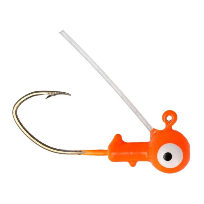 Eagle Claw Pro-V Weedless Ball Jig Head 1/8 10ct Orange