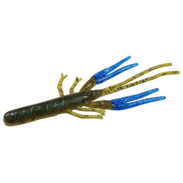 Zoom Big Critter Craw 4.5in 10/bag Green Pumpkin Blue/Blue