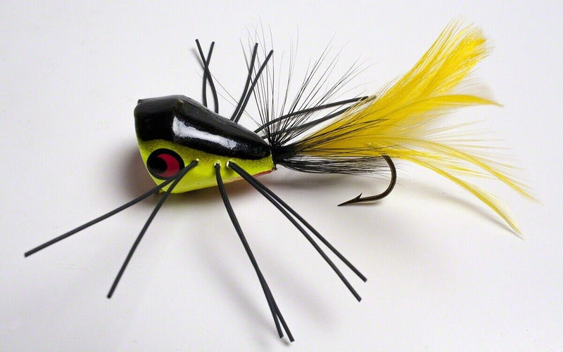 Betts Bass Bug Frog/Black-Yellow Size 1