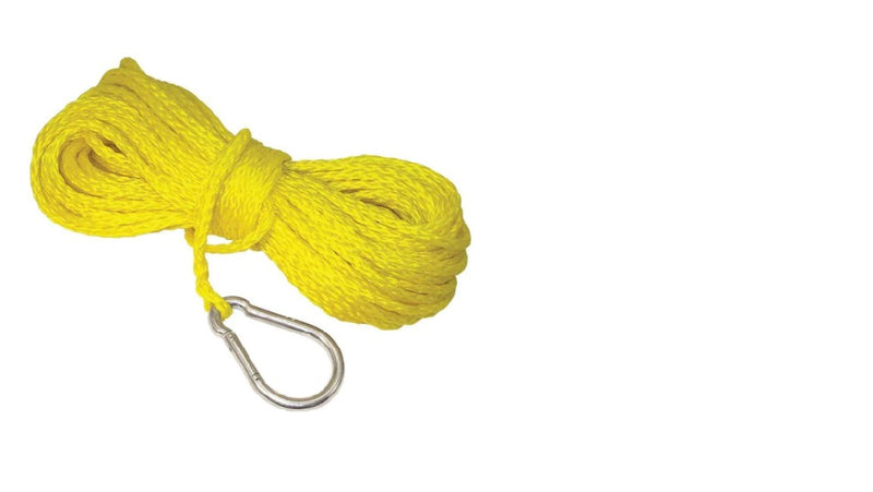 TH Marine Anchor Line 1/4in x 100ft Hollow Braid w/Hook Yellow