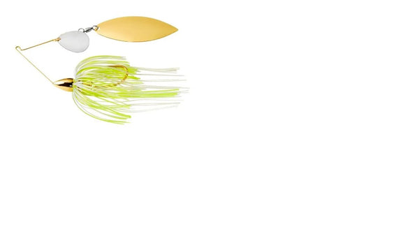 War Eagle Spinnerbait Gold Frame TW 3/8 Hot White Chartreuse