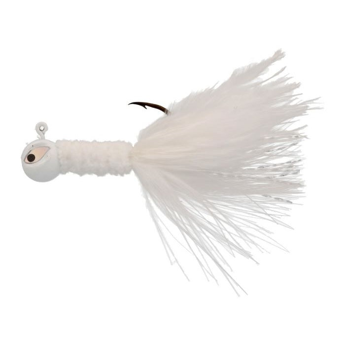 Eagle Claw Crappie Jig Maribou 1/16 White/White 6ct