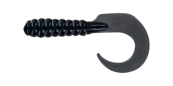 Big Bite Curl Tail Grub 2in 10ct Black