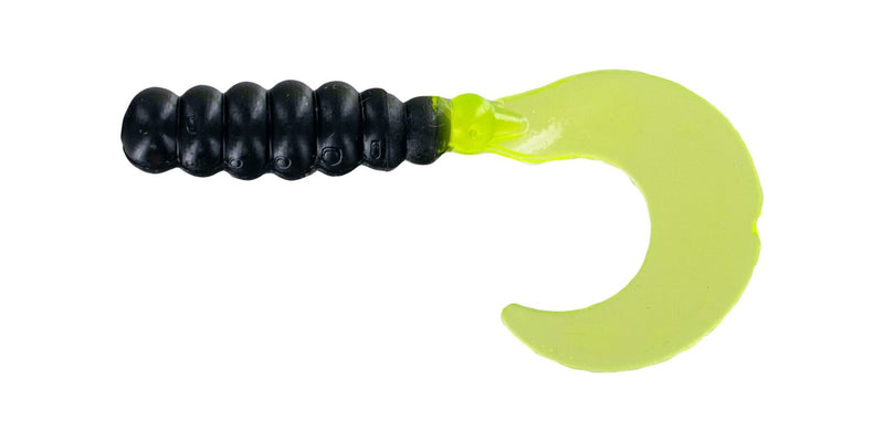 Big Bite Fat Grub 2in 10ct Black/Chartreuse