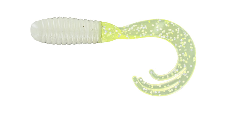 Big Bite Triple Tip Grub 2in 10ct White/Chartreuse Shiner